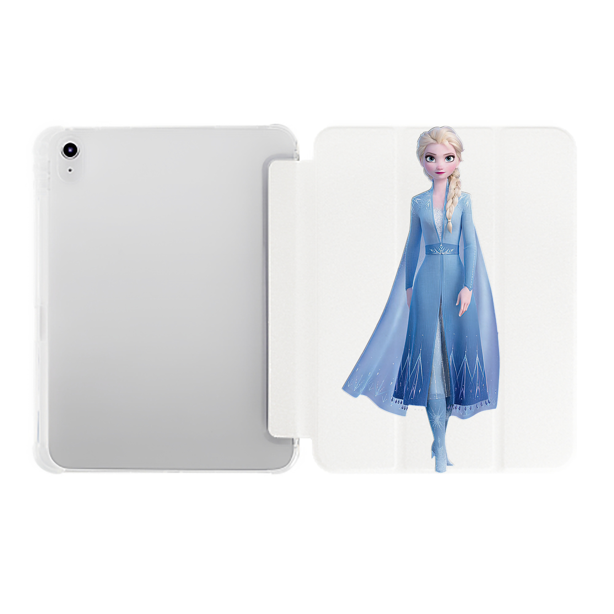 （画像用） アナと雪の女王 アンナ エルサ Frozen Anna Elsa IPad ケース ペン収納付き 三つ折りスタンド PUレザー×シリコン 対応機種9.5/10.5/10.9インチ